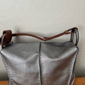 The Sak Silver and Brown Shoulder Bag